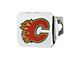 Hitch Cover with Calgary Flames Logo; Chrome (Universal; Some Adaptation May Be Required)