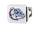 Hitch Cover with Gonzaga University Logo; Chrome (Universal; Some Adaptation May Be Required)