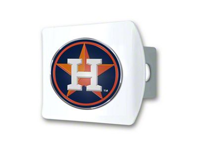 Hitch Cover with Houston Astros Logo; Pink (Universal; Some Adaptation May Be Required)