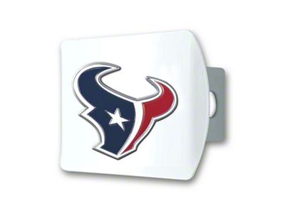 Hitch Cover with Houston Texans Logo; White (Universal; Some Adaptation May Be Required)