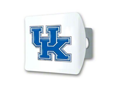 Hitch Cover with Kentucky Logo; White (Universal; Some Adaptation May Be Required)