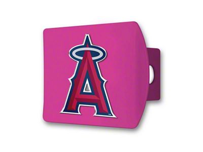 Hitch Cover with Los Angeles Angels Logo; Pink (Universal; Some Adaptation May Be Required)