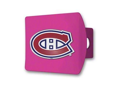 Hitch Cover with Montreal Canadiens Logo; Pink (Universal; Some Adaptation May Be Required)