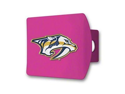 Hitch Cover with Nashville Predators Logo; Pink (Universal; Some Adaptation May Be Required)