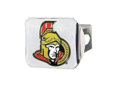 Hitch Cover with Ottawa Senators Logo; Chrome (Universal; Some Adaptation May Be Required)