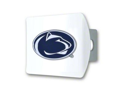 Hitch Cover with Penn State Logo; White (Universal; Some Adaptation May Be Required)