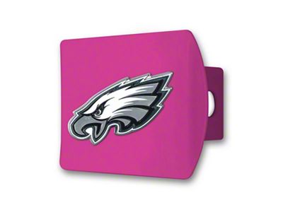 Hitch Cover with Philadelphia Eagles Logo; Pink (Universal; Some Adaptation May Be Required)