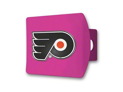 Hitch Cover with Philadelphia Flyers Logo; Pink (Universal; Some Adaptation May Be Required)