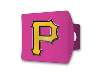 Hitch Cover with Pittsburgh Pirates Logo; Pink (Universal; Some Adaptation May Be Required)