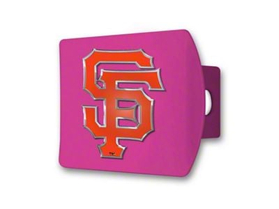 Hitch Cover with San Francisco Giants Logo; Pink (Universal; Some Adaptation May Be Required)