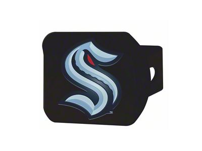 Hitch Cover with Seattle Kraken Logo; Black (Universal; Some Adaptation May Be Required)