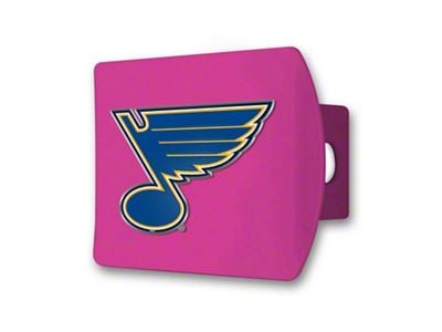 Hitch Cover with St. Louis Blues Logo; Pink (Universal; Some Adaptation May Be Required)