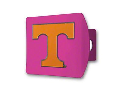 Hitch Cover with Tennessee Logo; Pink (Universal; Some Adaptation May Be Required)