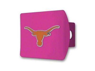 Hitch Cover with Texas Logo; Pink (Universal; Some Adaptation May Be Required)