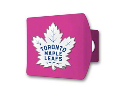 Hitch Cover with Toronto Maple Leafs Logo; Pink (Universal; Some Adaptation May Be Required)