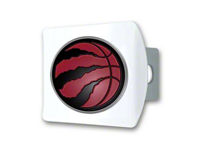 Hitch Cover with Toronto Raptors Logo; White (Universal; Some Adaptation May Be Required)