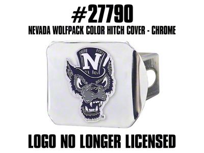 Hitch Cover with University of Nevada Logo; Chrome (Universal; Some Adaptation May Be Required)