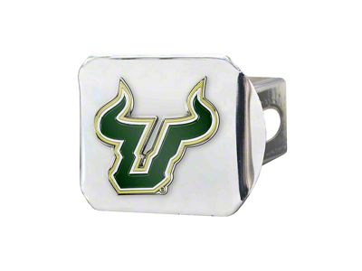 Hitch Cover with University of South Florida Logo; Chrome (Universal; Some Adaptation May Be Required)