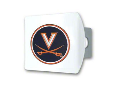 Hitch Cover with Virginia Logo; White (Universal; Some Adaptation May Be Required)