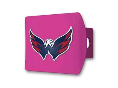 Hitch Cover with Washington Capitals Logo; Pink (Universal; Some Adaptation May Be Required)