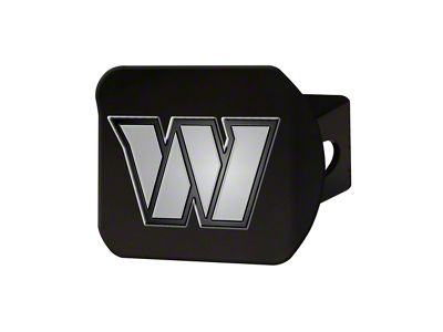 Hitch Cover with Washington Commanders Logo; Black (Universal; Some Adaptation May Be Required)