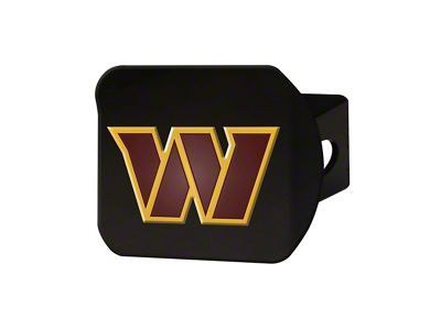 Hitch Cover with Washington Commanders Logo; Black (Universal; Some Adaptation May Be Required)