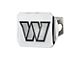 Hitch Cover with Washington Commanders Logo; Chrome (Universal; Some Adaptation May Be Required)