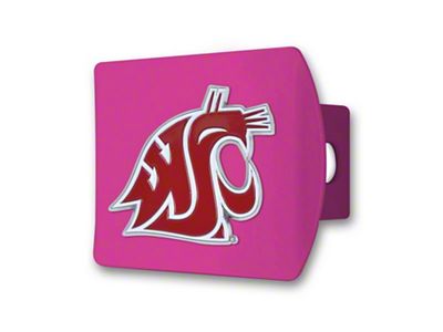 Hitch Cover with Washington State Logo; Pink (Universal; Some Adaptation May Be Required)