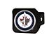 Hitch Cover with Winnipeg Jets Logo; Black (Universal; Some Adaptation May Be Required)