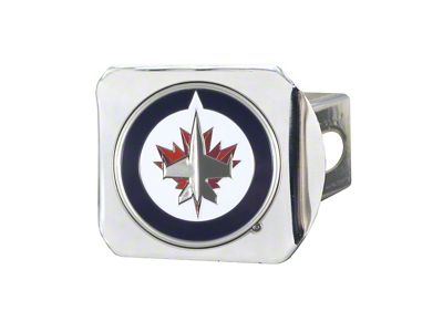 Hitch Cover with Winnipeg Jets Logo; Chrome (Universal; Some Adaptation May Be Required)