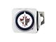 Hitch Cover with Winnipeg Jets Logo; Chrome (Universal; Some Adaptation May Be Required)