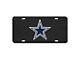 License Plate with Dallas Cowboys Logo; Black (Universal; Some Adaptation May Be Required)