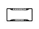 License Plate Frame with Anaheim Ducks Logo; Black and Black (Universal; Some Adaptation May Be Required)