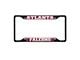 License Plate Frame with Atlanta Falcons Logo; Black and Red (Universal; Some Adaptation May Be Required)