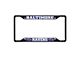 License Plate Frame with Baltimore Ravens Logo; Black and Blue (Universal; Some Adaptation May Be Required)