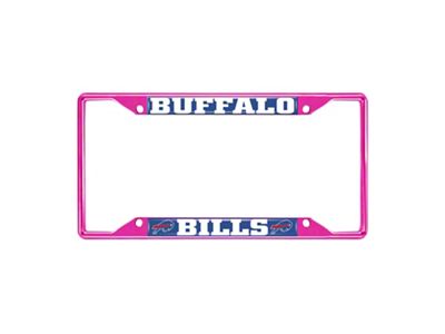 License Plate Frame with Buffalo Bills; Pink (Universal; Some Adaptation May Be Required)