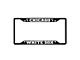 License Plate Frame with Chicago White Sox Logo; Black and Black (Universal; Some Adaptation May Be Required)