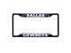 License Plate Frame with Dallas Cowboys Logo; Black and Navy (Universal; Some Adaptation May Be Required)