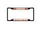 License Plate Frame with Denver Broncos Logo; Black and Orange (Universal; Some Adaptation May Be Required)