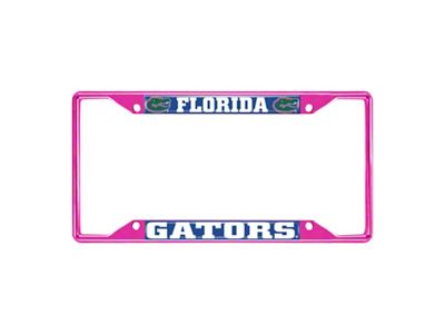 License Plate Frame with Florida; Pink (Universal; Some Adaptation May Be Required)