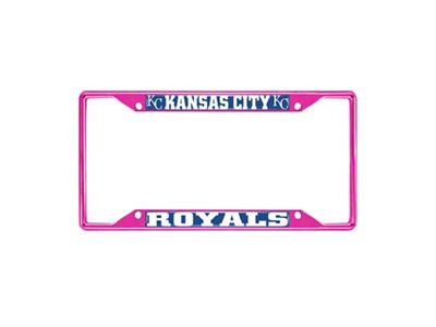 License Plate Frame with Kansas City Royals; Pink (Universal; Some Adaptation May Be Required)