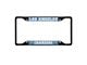 License Plate Frame with Los Angeles Chargers Logo; Black and Blue (Universal; Some Adaptation May Be Required)