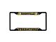 License Plate Frame with Nashville Predators Logo; Black and Yellow (Universal; Some Adaptation May Be Required)