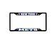 License Plate Frame with New York Mets Logo; Black and Navy (Universal; Some Adaptation May Be Required)