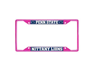 License Plate Frame with Penn State; Pink (Universal; Some Adaptation May Be Required)