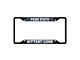 License Plate Frame with Pennsylvania State University Logo; Black and Navy (Universal; Some Adaptation May Be Required)