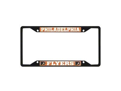 License Plate Frame with Philadelphia Flyers Logo; Black and Orange (Universal; Some Adaptation May Be Required)