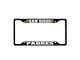 License Plate Frame with San Diego Padres Logo; Black and Navy (Universal; Some Adaptation May Be Required)