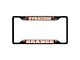 License Plate Frame with Syracuse University Logo; Black and Navy (Universal; Some Adaptation May Be Required)