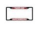 License Plate Frame with Tampa Bay Buccaneers Logo; Black and Red (Universal; Some Adaptation May Be Required)